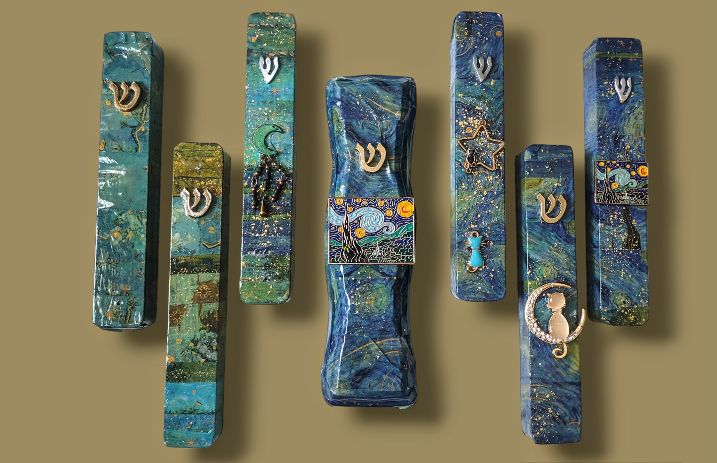 Van Gogh Inspired Mezuzah