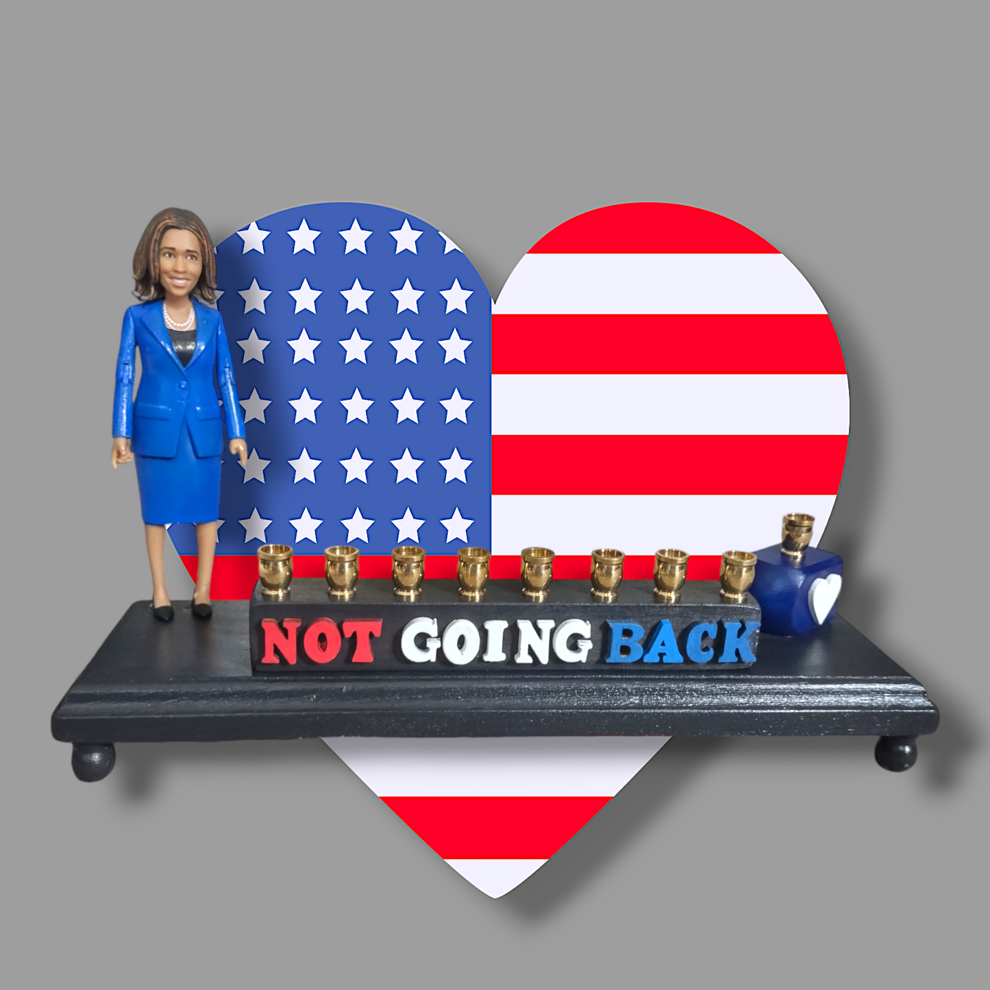 Kamala Harris " Not Going Back" Menorah