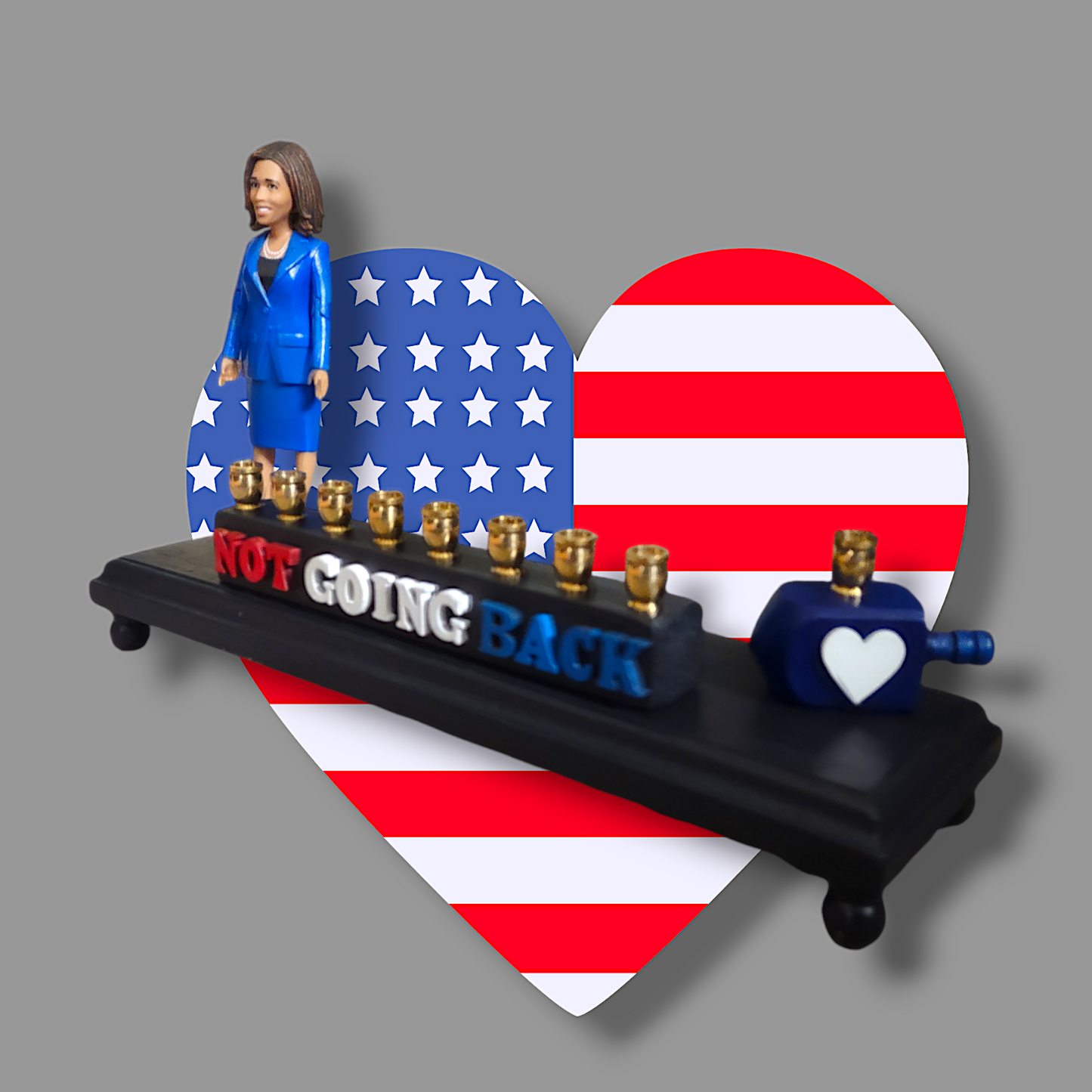 Kamala Harris " Not Going Back" Menorah