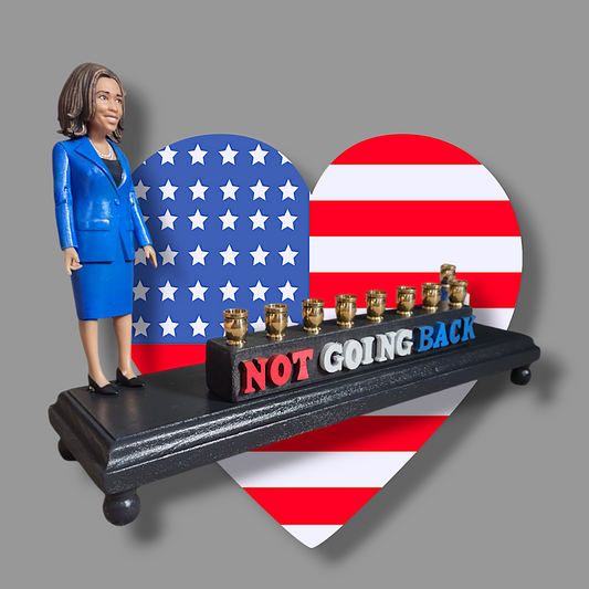 Kamala Harris " Not Going Back" Menorah