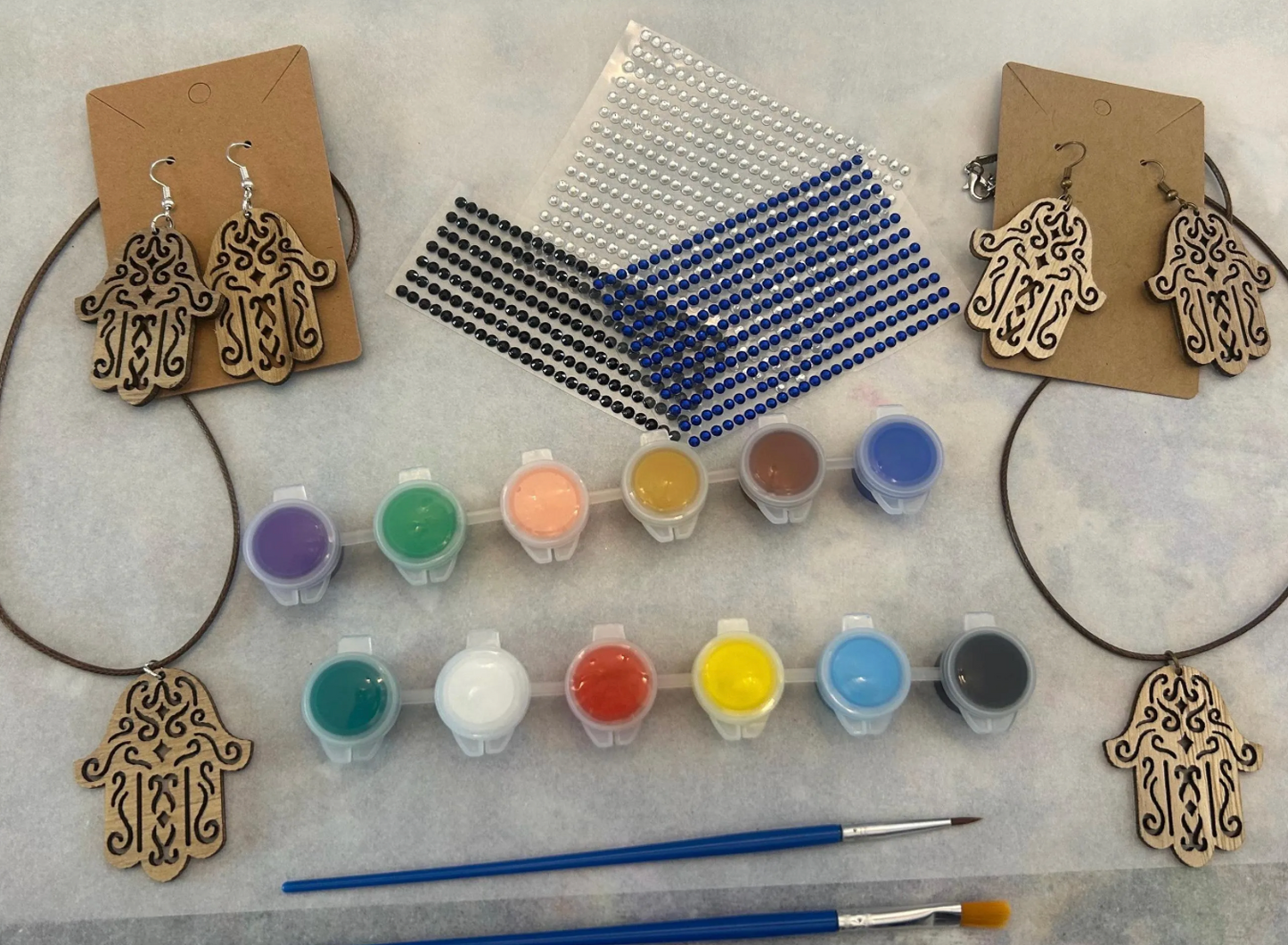 Make Your Own Hamsa Earrings & Necklaces DIY