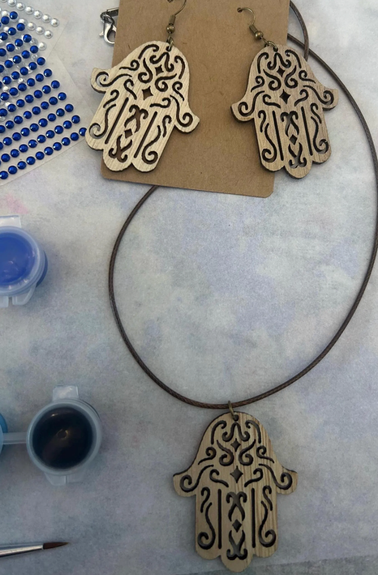 Make Your Own Hamsa Earrings & Necklaces DIY