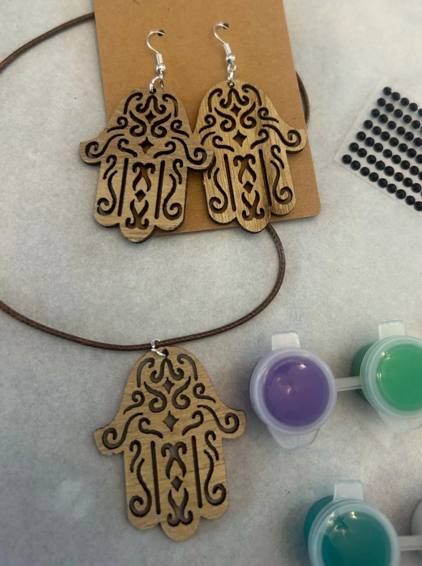 Make Your Own Hamsa Earrings & Necklaces DIY