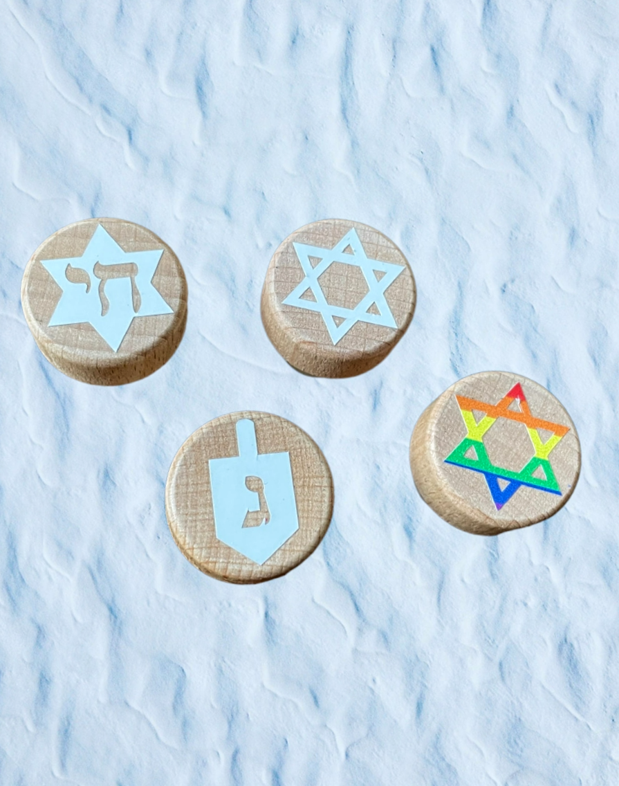 Jewish 6-pointed Star/ Dreidel Wine Stoppers