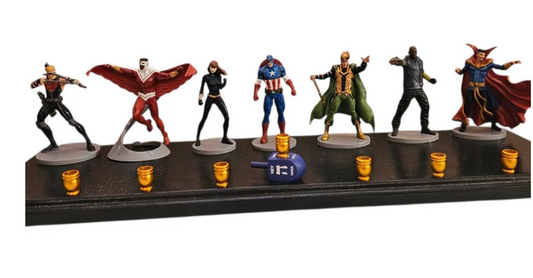 Avengers Menorah: Repurposed Superhero Action Figures, Hanukkah Judaica