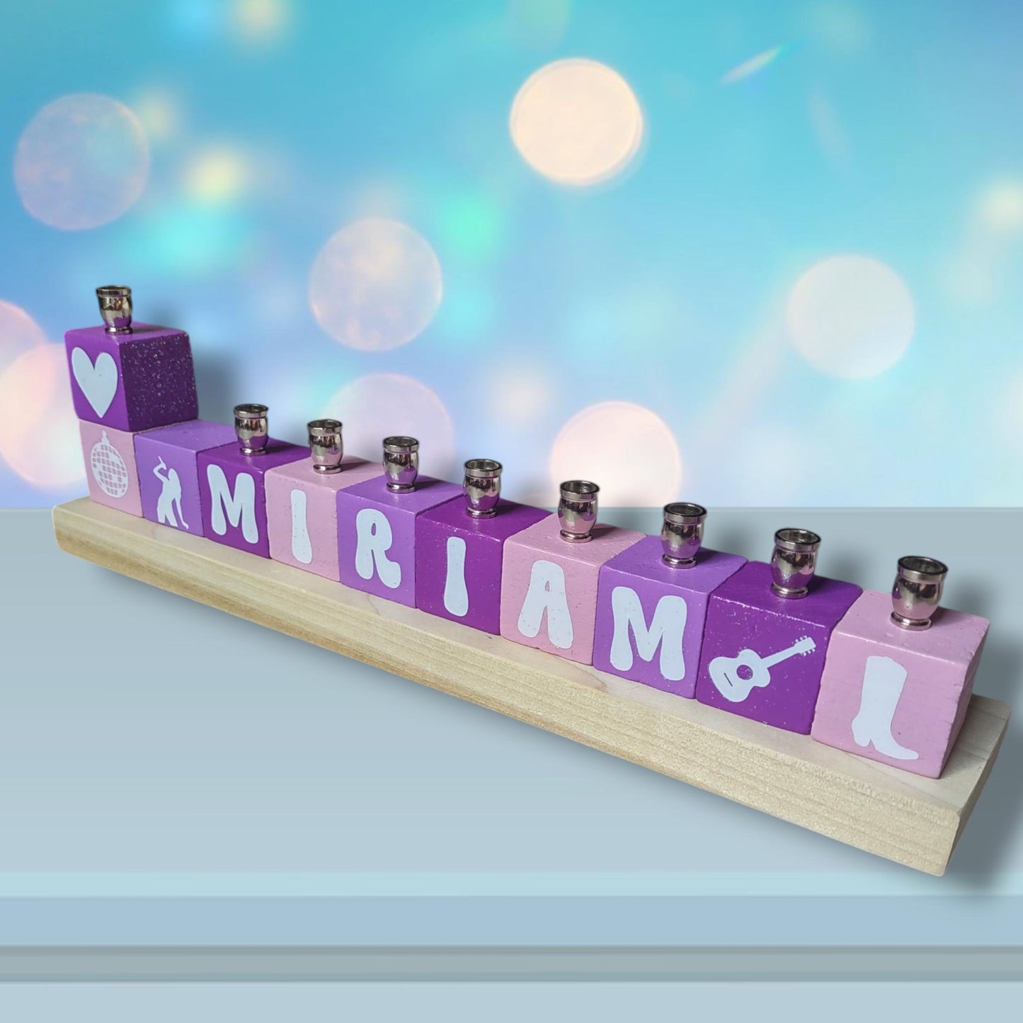 Personalized Swiftie Fan Menorah