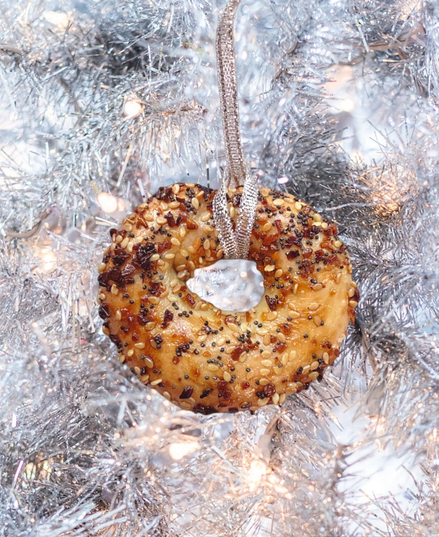 Handmade Real Bagel Ornament