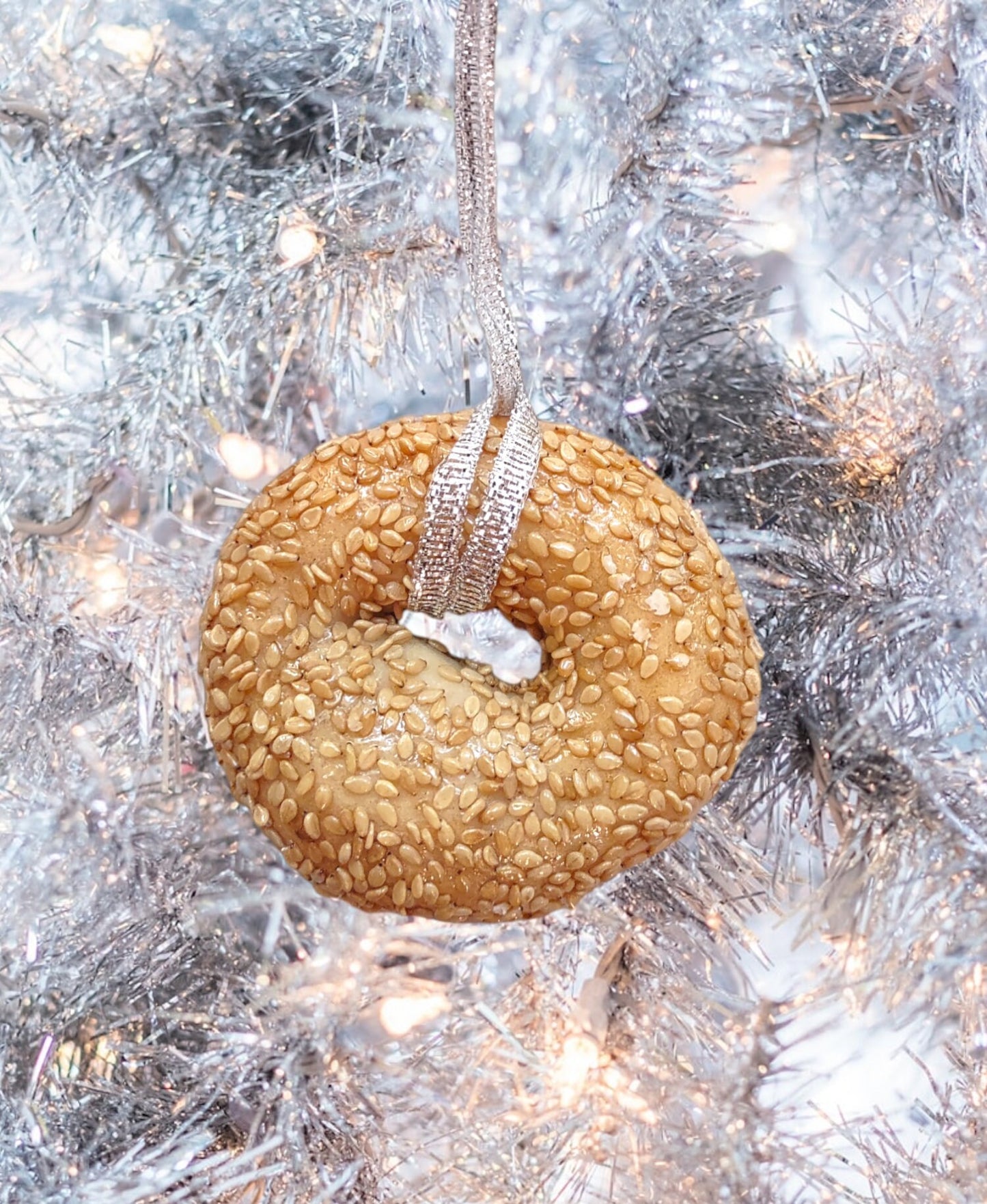 Handmade Real Bagel Ornament