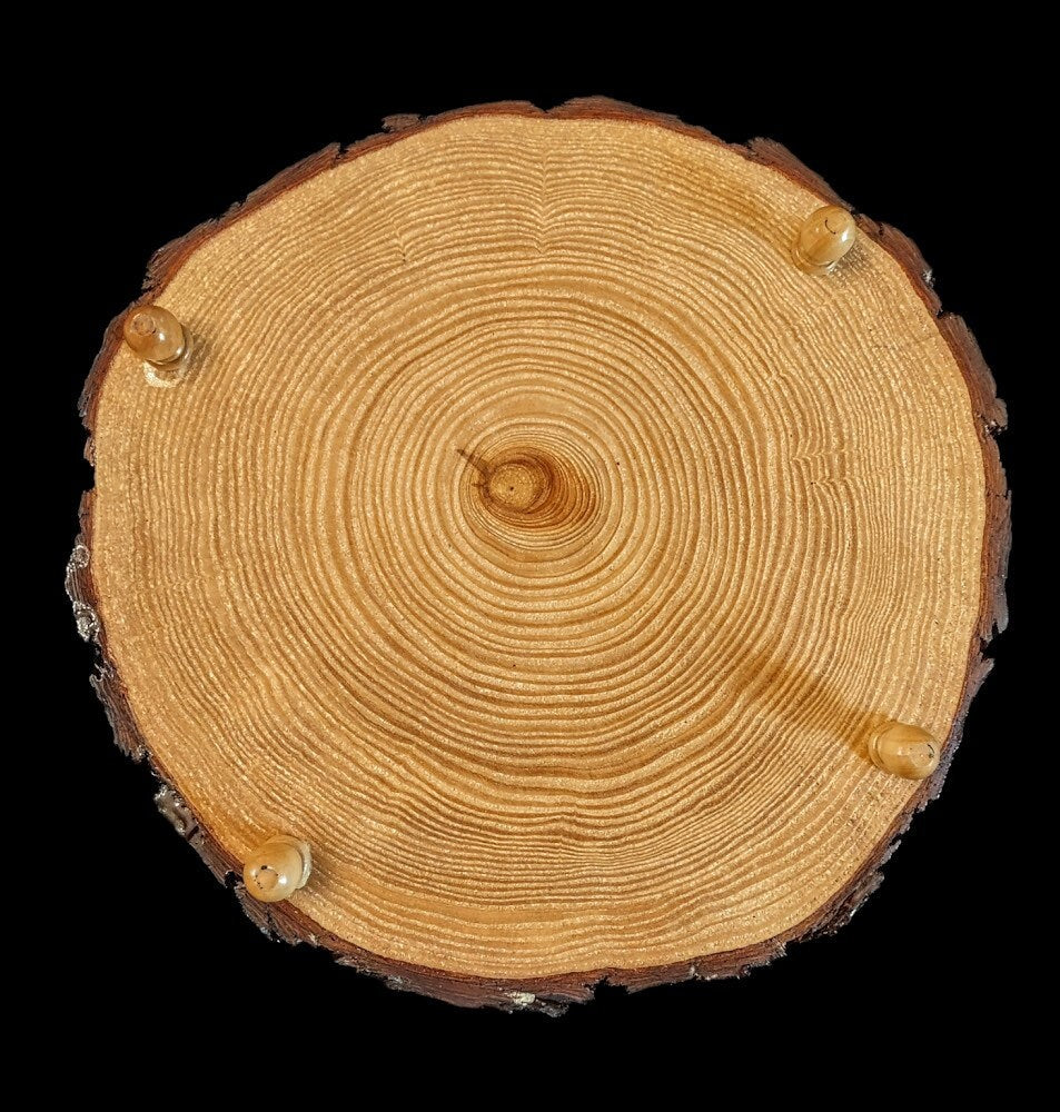 Hand-Painted Pomegranate Challah Board, Live Edge Shabbat Plate