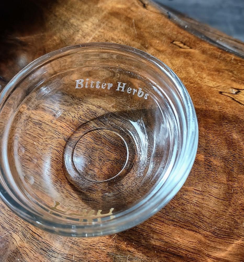 Hand-Painted Floral Seder Plate with Glass Bowls, Passover Pesach Judaica