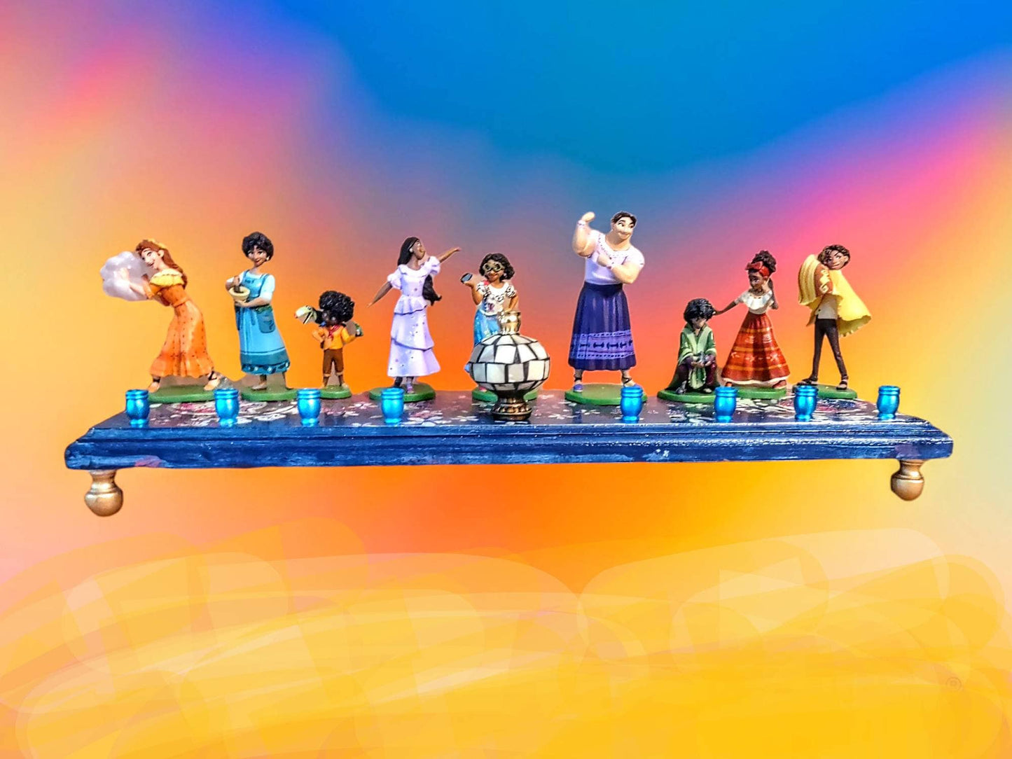 Encanto Menorah: Repurposed Toy Figurine Hanukkah Gift