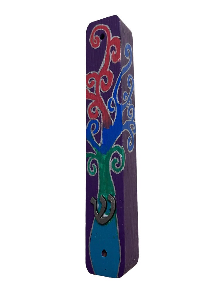 Hand-Painted Hamsa and Mezuzah Set – Tree of Life Jewish Gift