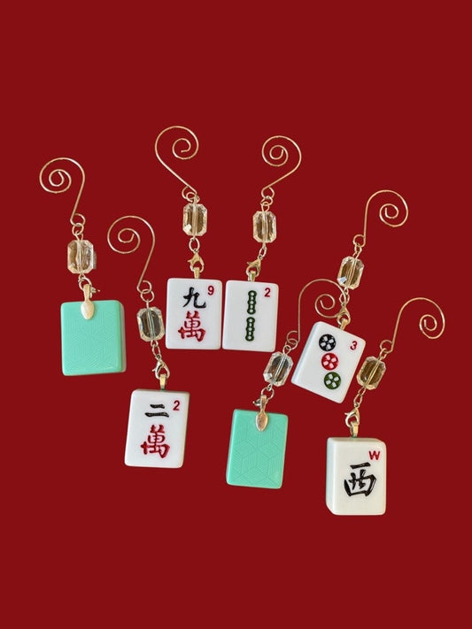 Mahjong Tile Christmas Ornament, Holiday Decoration