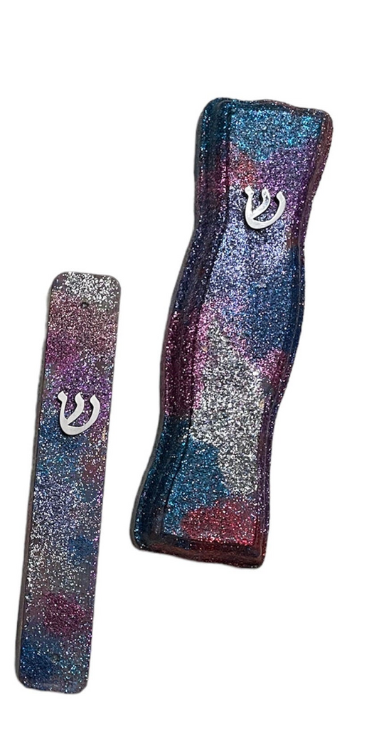 Glitter Mosaic Mezuzah Case