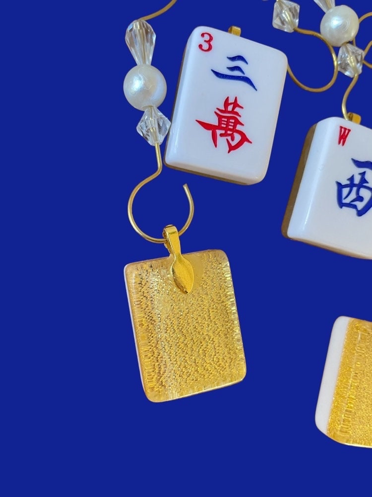 Mahjong Tile Christmas Ornament, Holiday Decoration