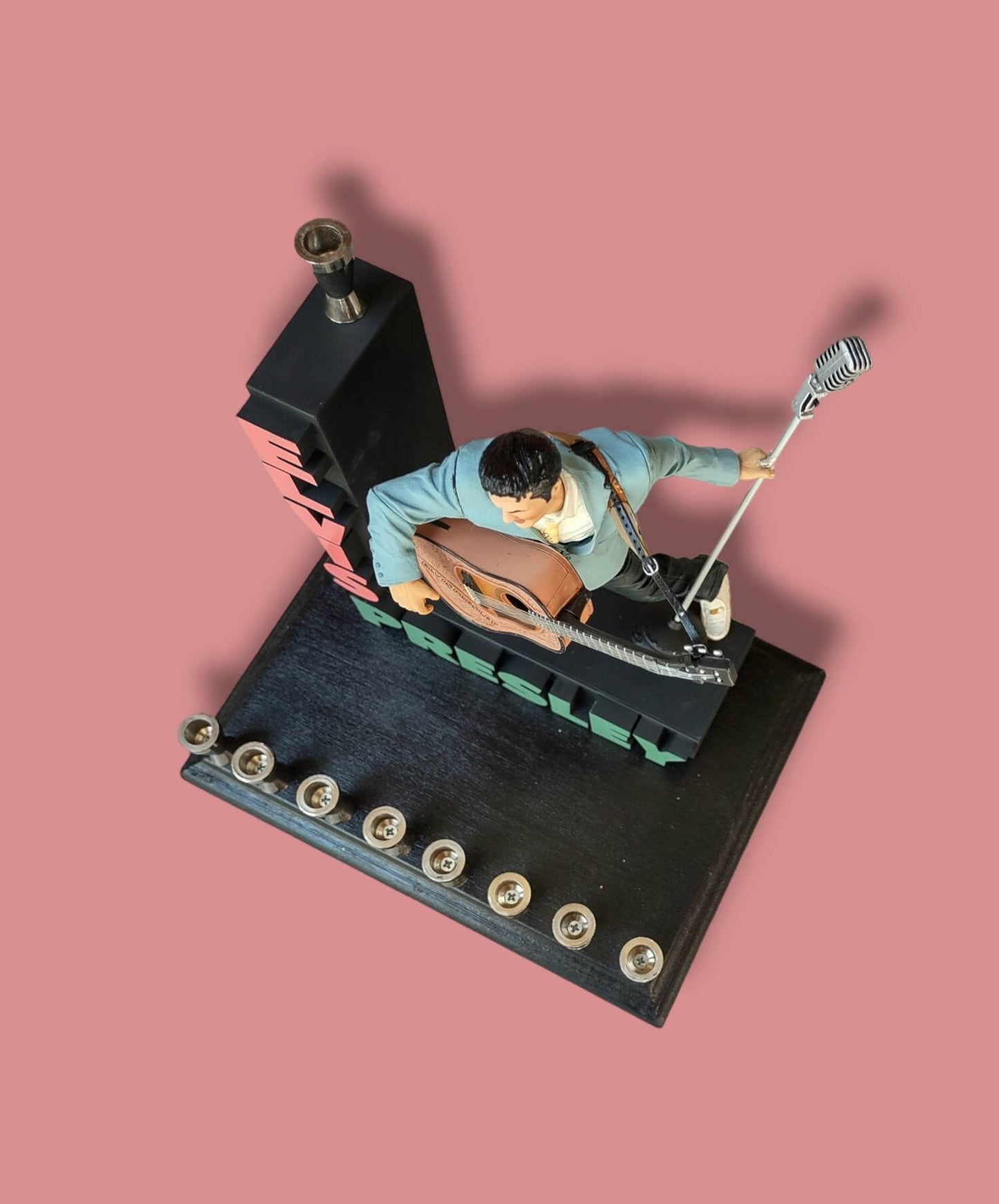 The King, Elvis Presley Collector, Hanukah Menorah Candle Holder Judaica