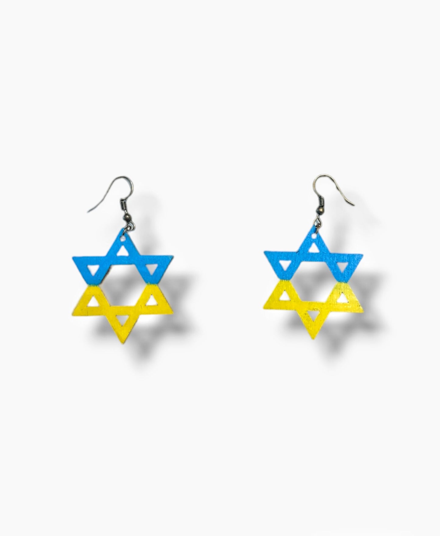 Solidarity Patriotic Earrings Israel Ukraine Canada USA France Mardi Gras Jewish Star Earrings