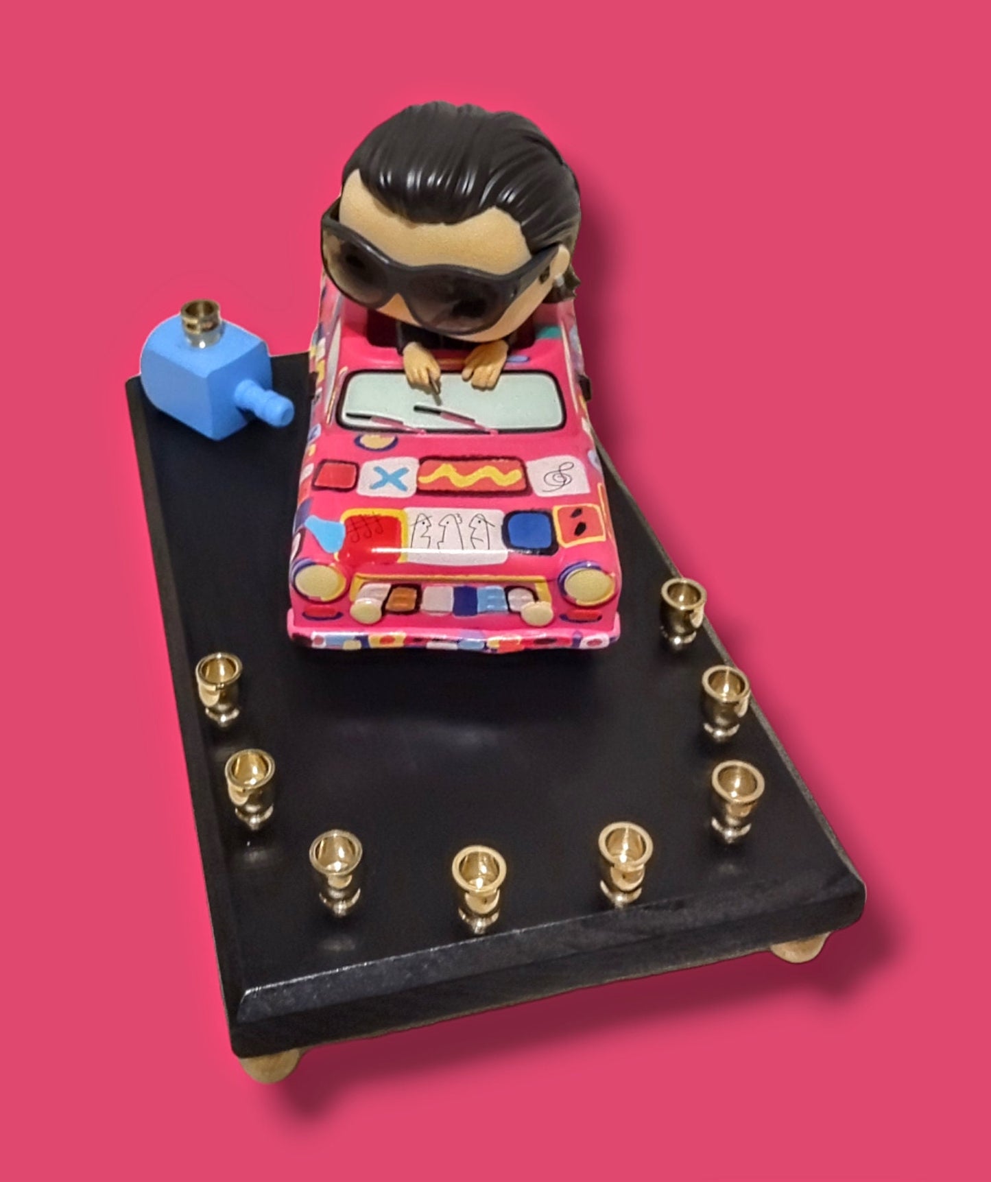 Collectors Edition U2 Bono with Achtung Baby Car Menorah