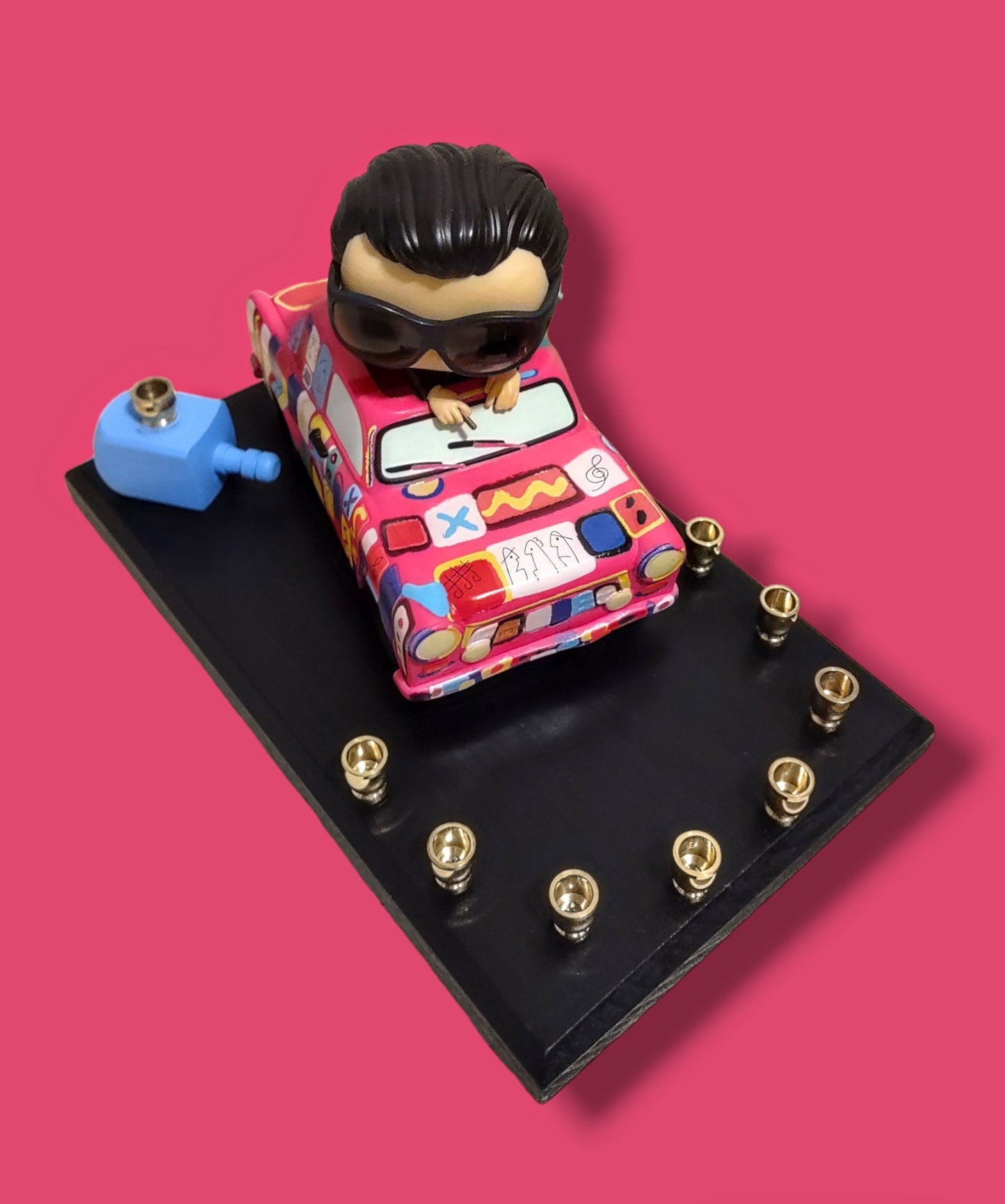 Collectors Edition U2 Bono with Achtung Baby Car Menorah