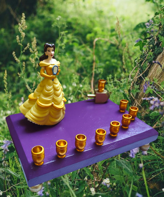 Princess Menorah Classic Disney Judaica Hannukah Belle Beauty and the Beast