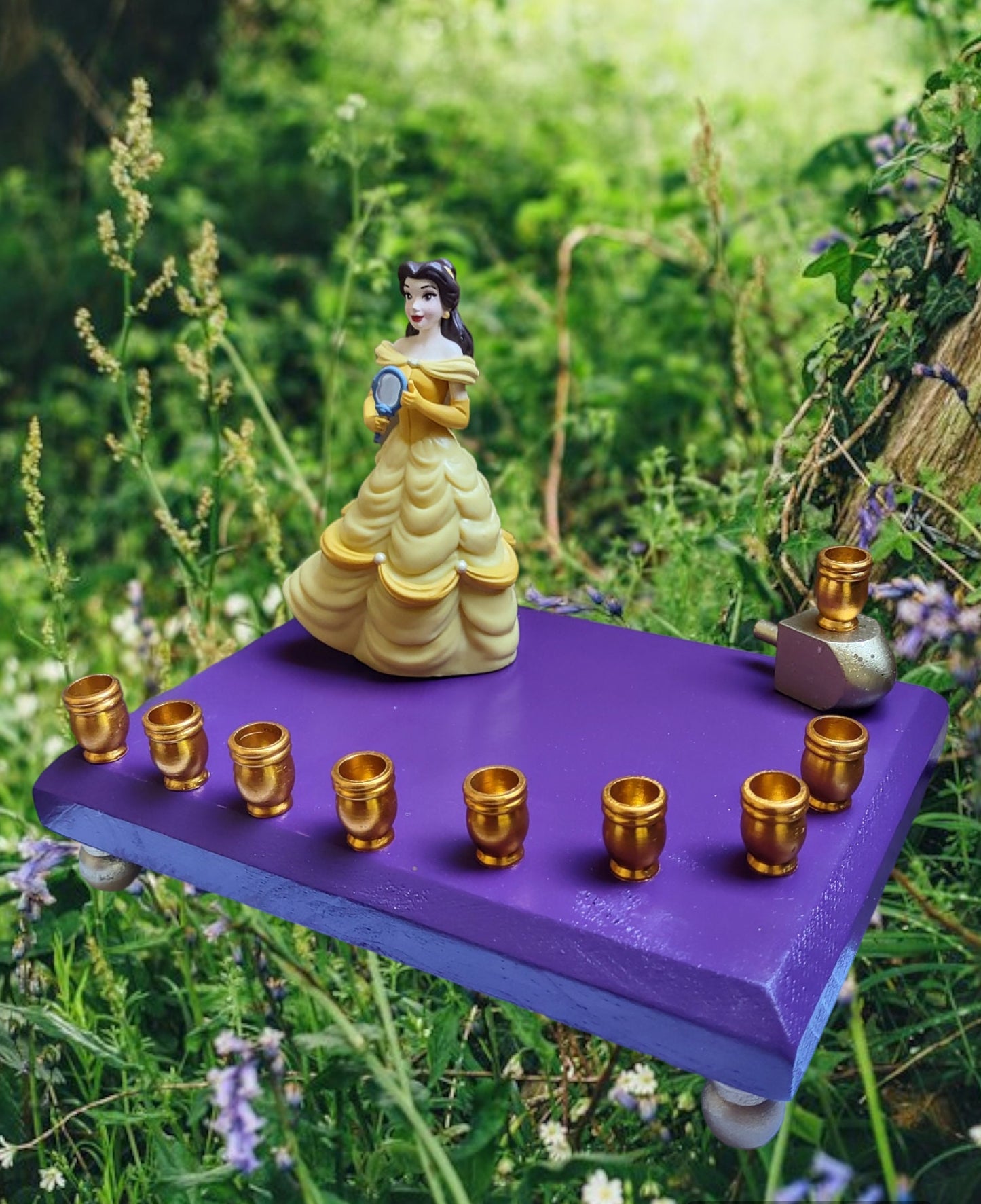 Princess Menorah Classic Disney Judaica Hannukah Belle Beauty and the Beast