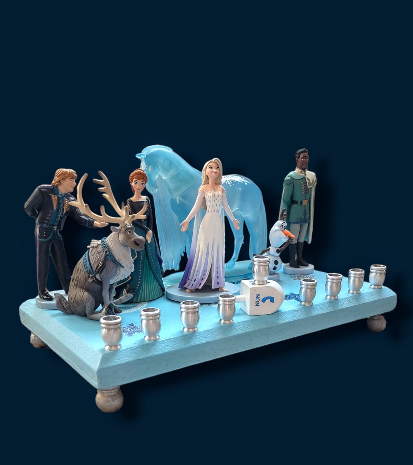 Frozen Menorah Princess Menorah Classic Disney Judaica Hanukkiah Anna and Elsa