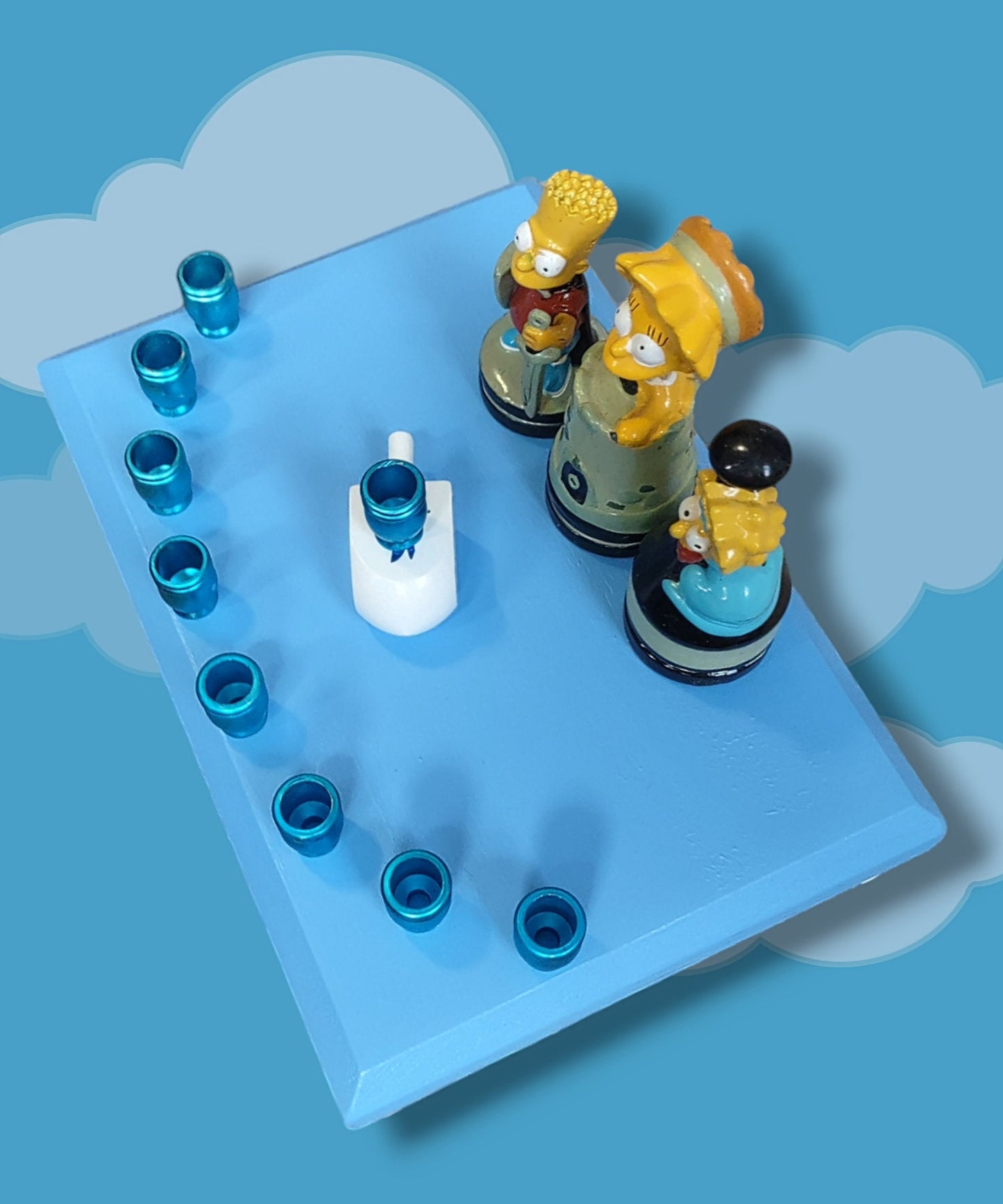 Collectors Simpsons Bart Lisa and Maggie Menorah Judaica Hanukkiah Chess