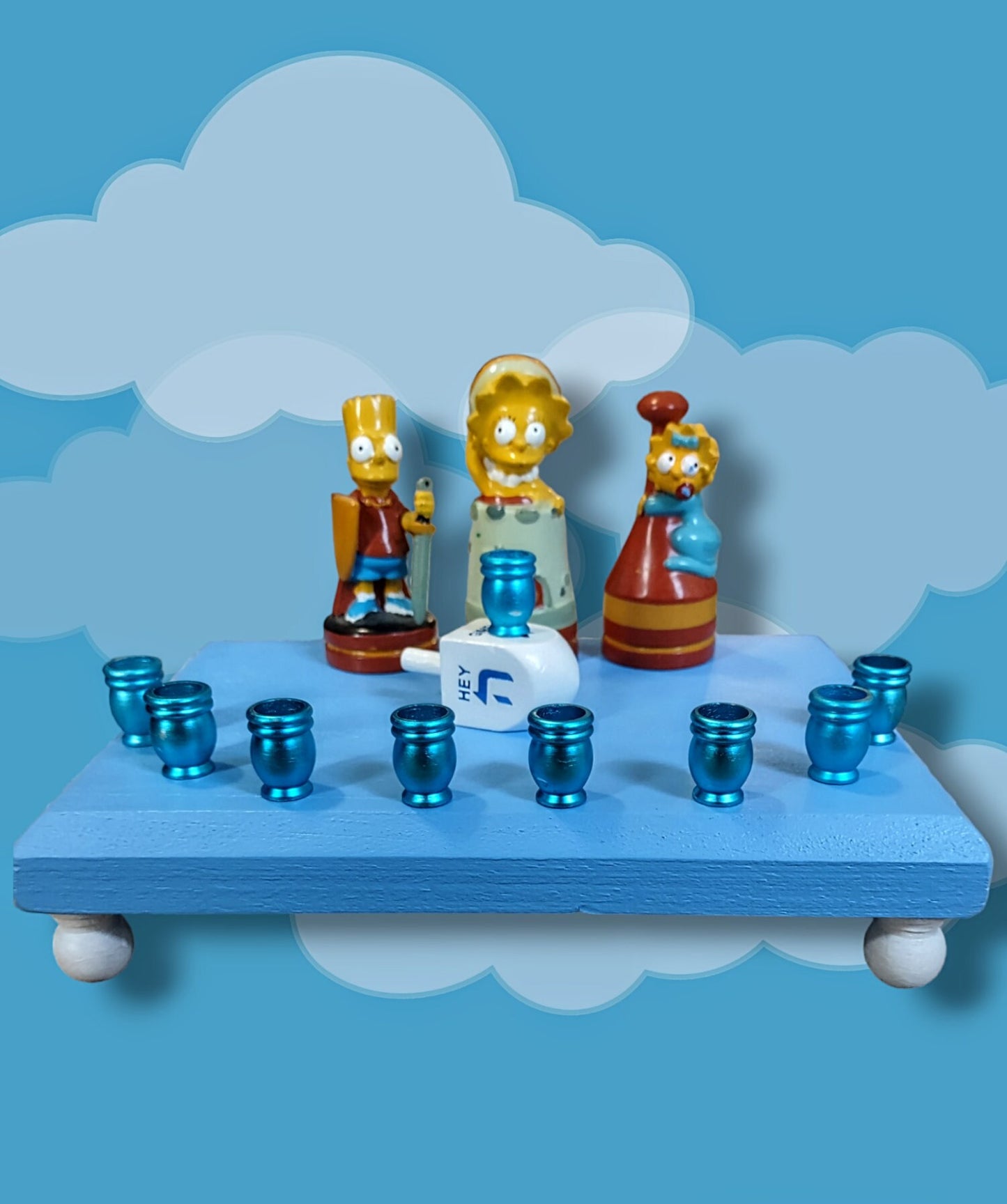 Collectors Simpsons Bart Lisa and Maggie Menorah Judaica Hanukkiah Chess