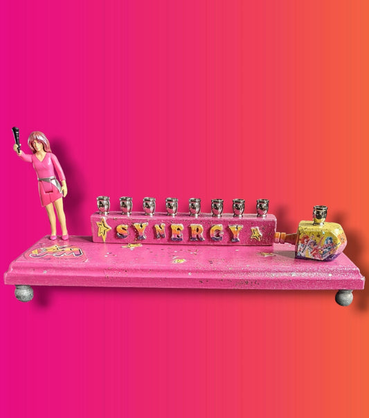Collector Jem and the Holograms Synergy Menorah Candle Hanukkah Judaica Repurposed Jewish