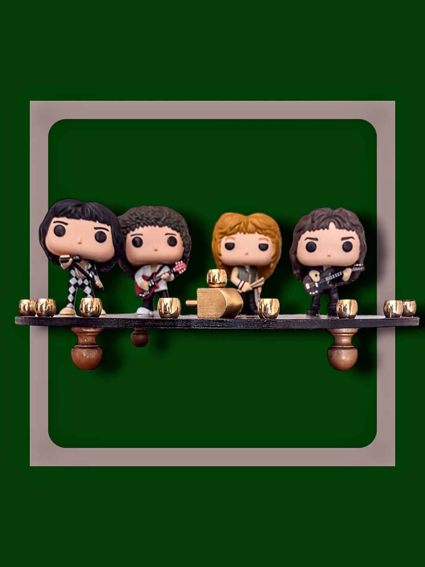 Queen British Rock Freddy Mercury Menorah Candle Holder Judaica