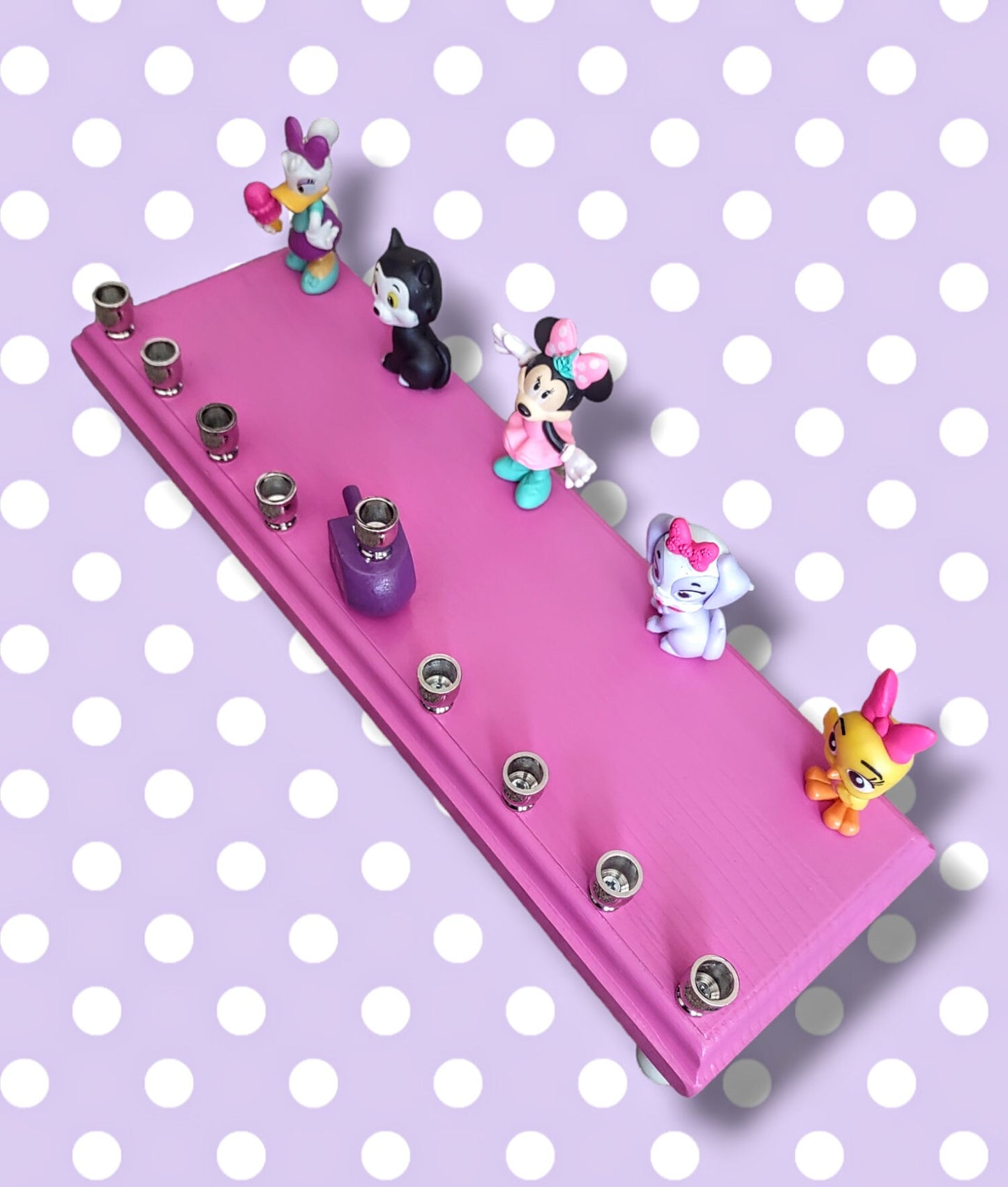 Minnie Mouse Menorah Classic Disney Judaica Hanukkiah Repurposed Daisy