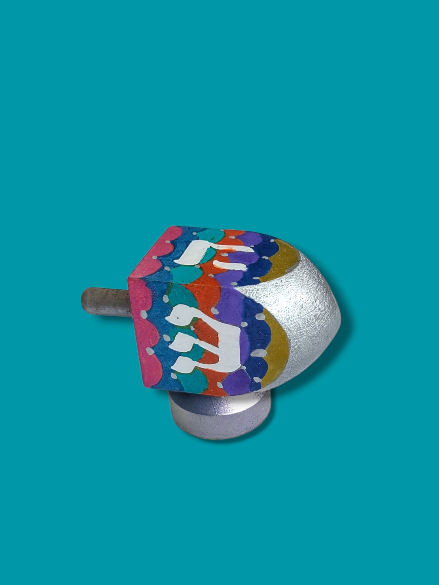 Hand Painted Mermaid Tail Dreidel, Unique Hanukkah Gift