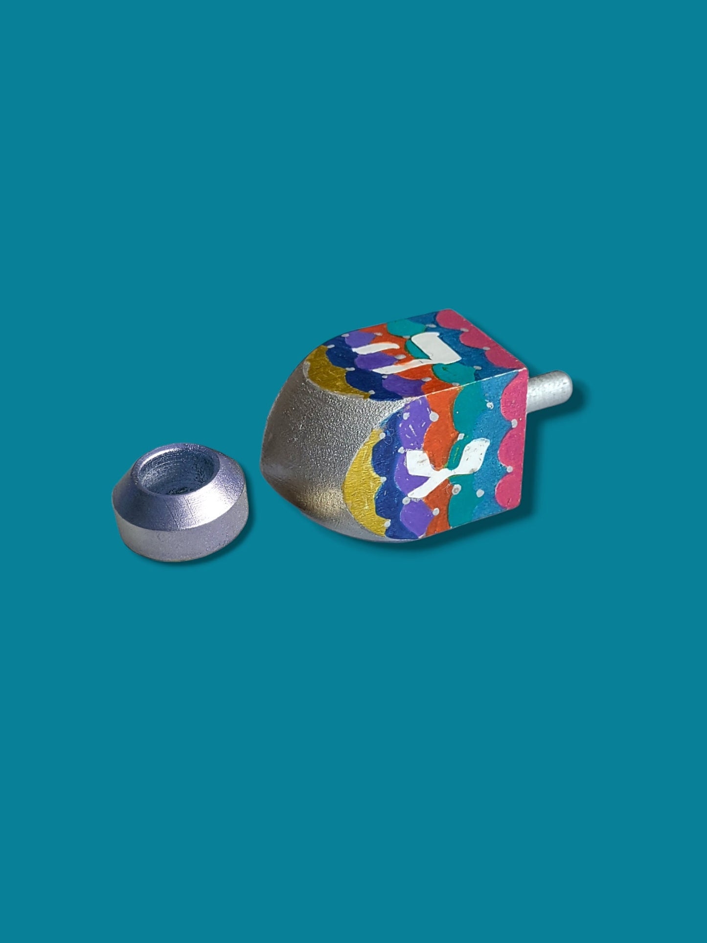 Hand Painted Mermaid Tail Dreidel, Unique Hanukkah Gift