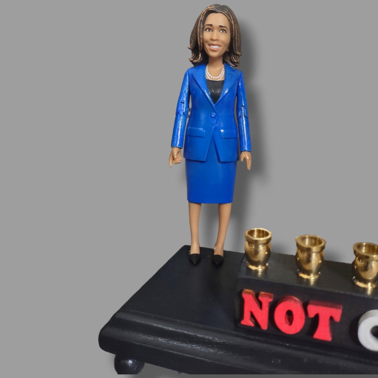 Kamala Harris Not Going Back President Menorah Candle Holder Hanukkah Judaica