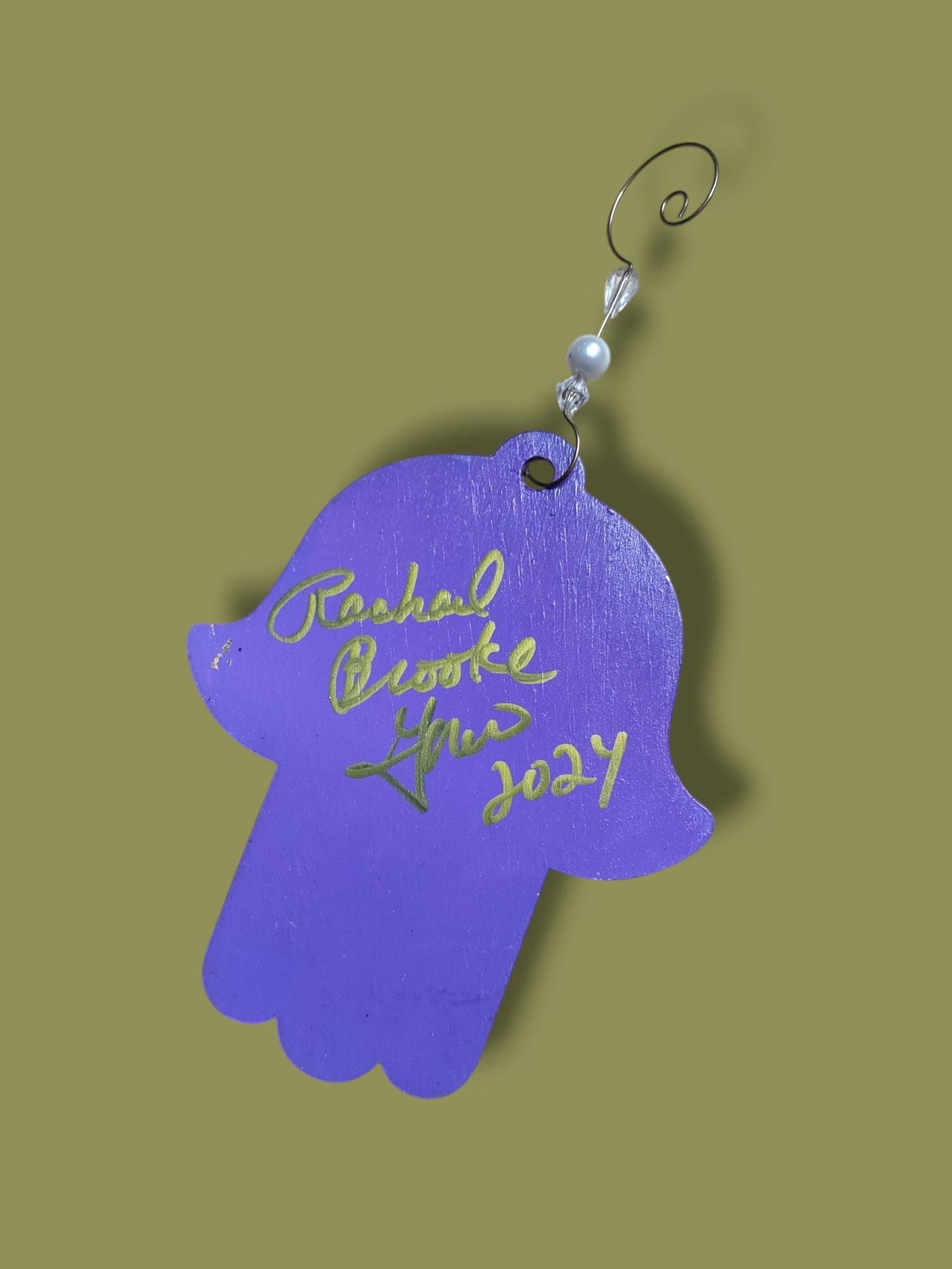 Hand Painted Wooden Hamsa, Jewish Home Decor