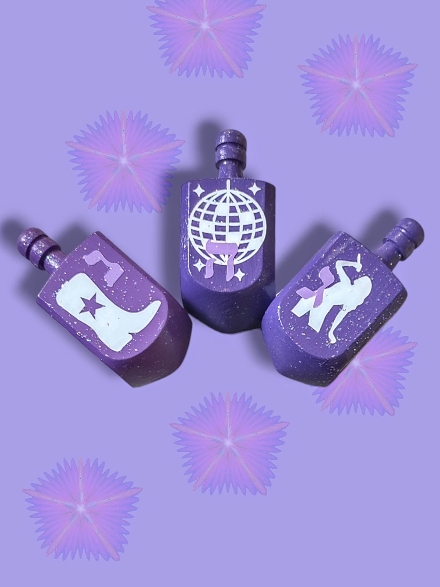 Hand Painted Swiftie Fan Dreidel one of a kind unique Judaica gift Jewish Hanukkah