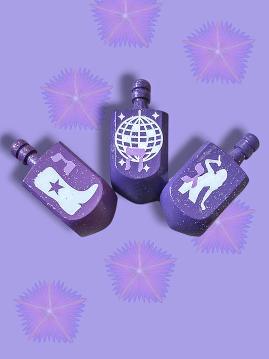 Hand Painted Swiftie Fan Dreidel one of a kind unique Judaica gift Jewish Hanukkah