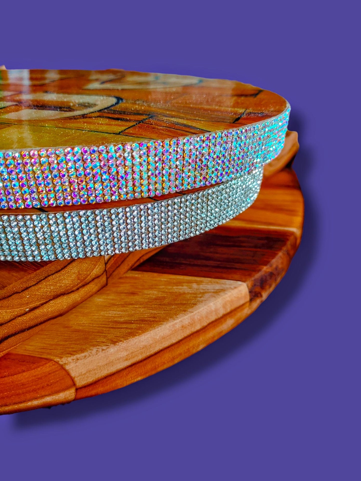 Bling Shabbat Challah Board Tray – Hebrew Judaica Plate