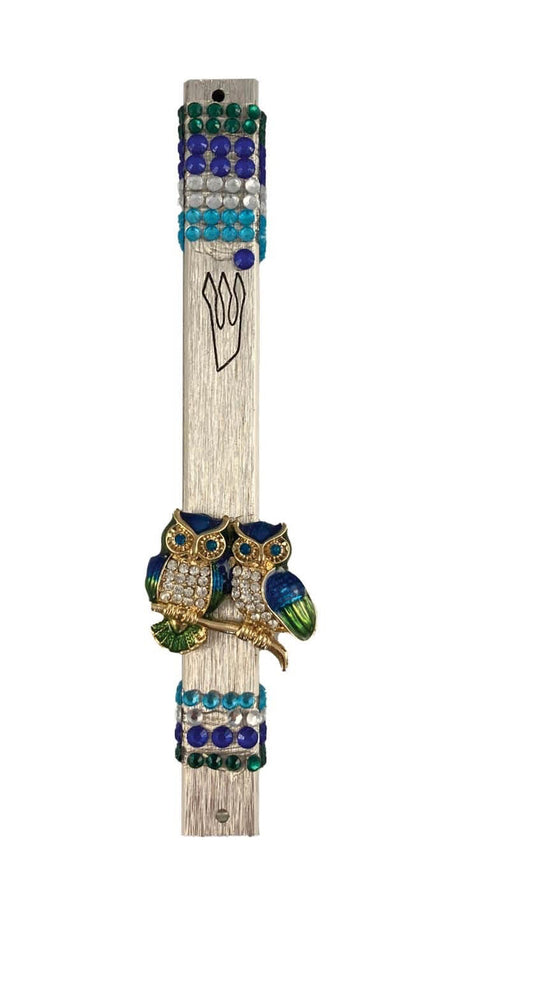 Owls Mezuzah Case