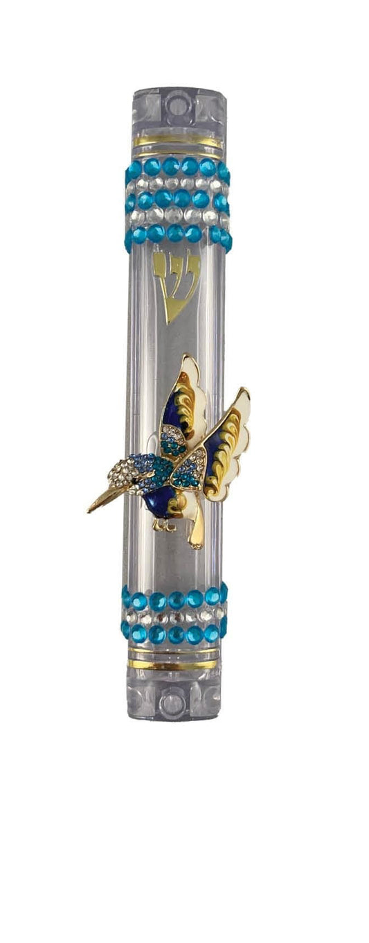 Bling Bird Acrylic Mezuzah Case