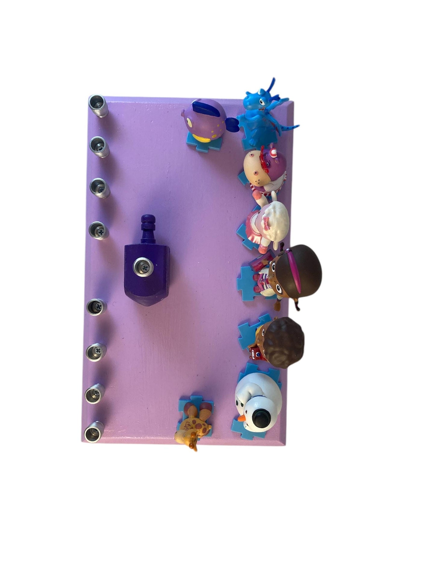 Doc McStuffins Menorah Chanukah Judaica Hanukkiah Plastic Licensed Disney Toy Figures Hospital Dreidel