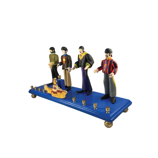 Collector Beatles Yellow Submarine Menorah Judaica Hanukkah Repurposed Figures John Lennon Ringo Paul McCarthy George Magnet Bottle Opener