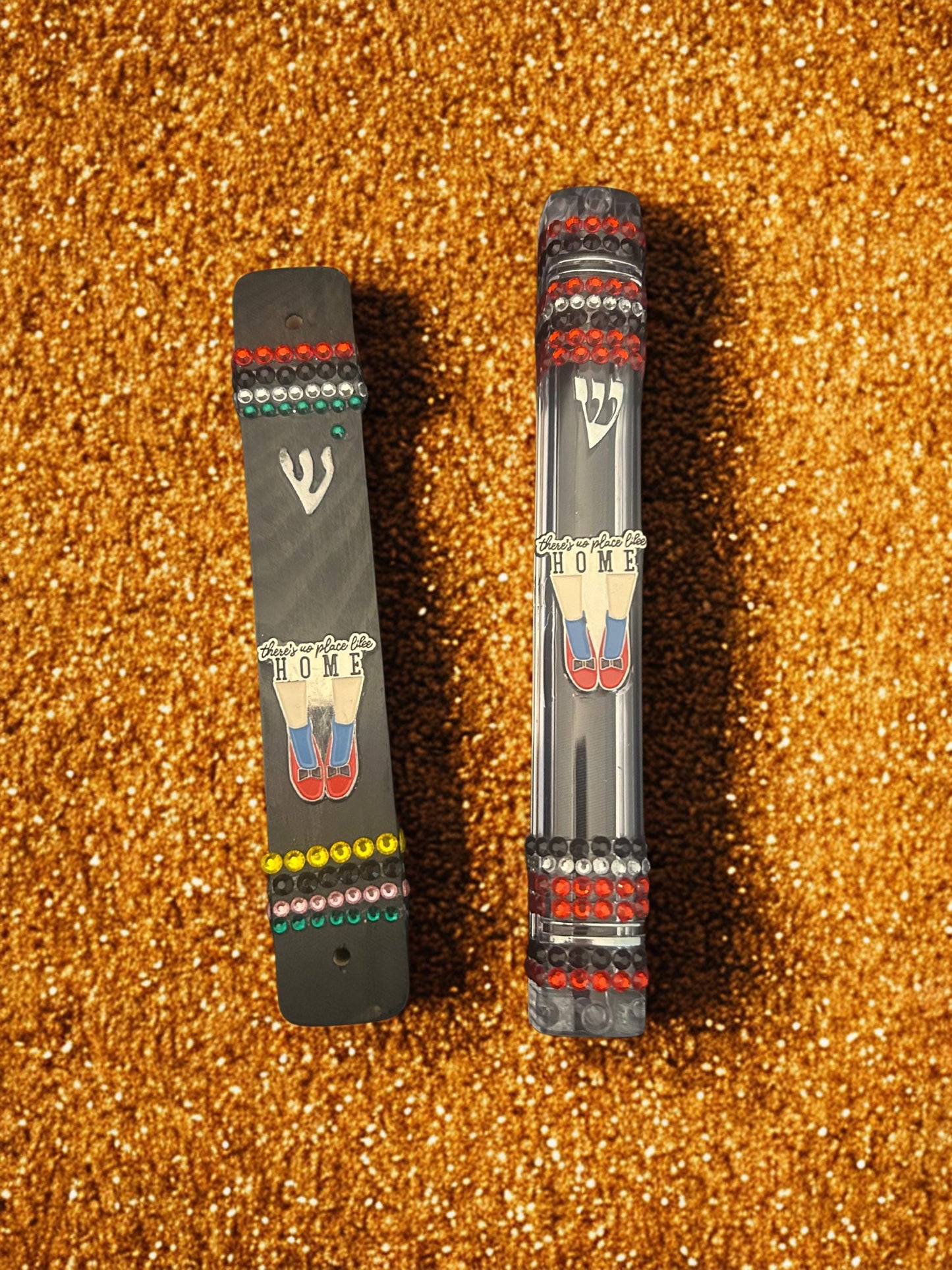 There is No Place Like Home Rhinestone Mezuzah Case Wizard of Oz Wicked