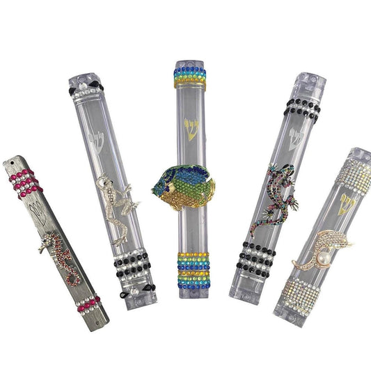 Sparkly Rhinestone Mezuzah: Repurposed Ocean Charms