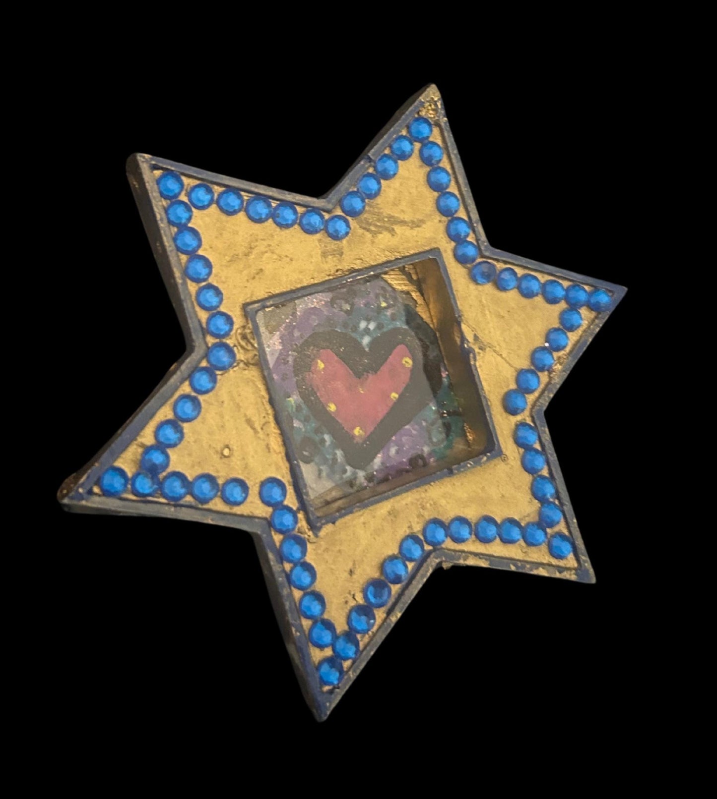Hand-painted Jewish Star Magnets Star of David Hearts Love