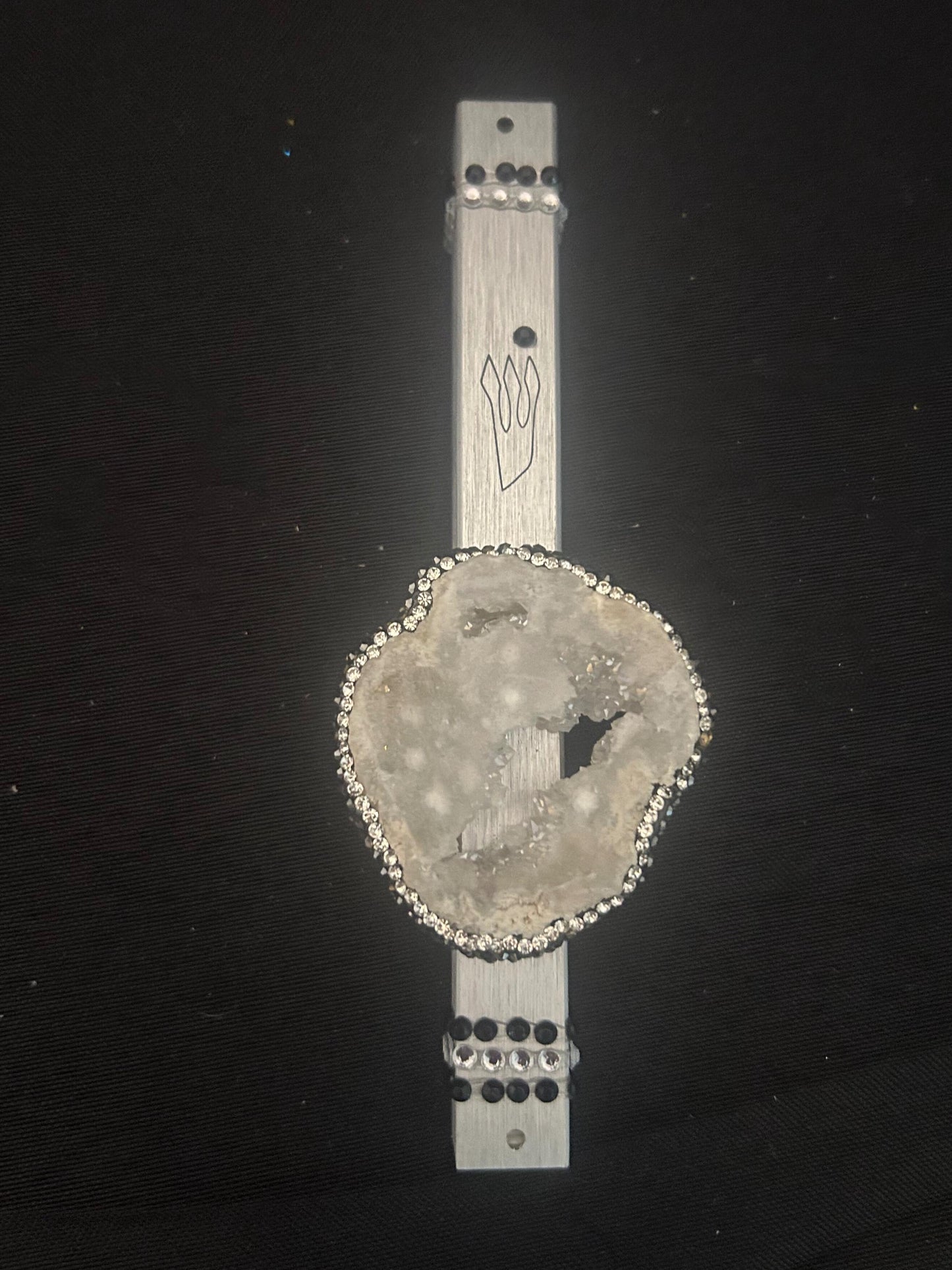 Sparkly Geode Mezuzah Case