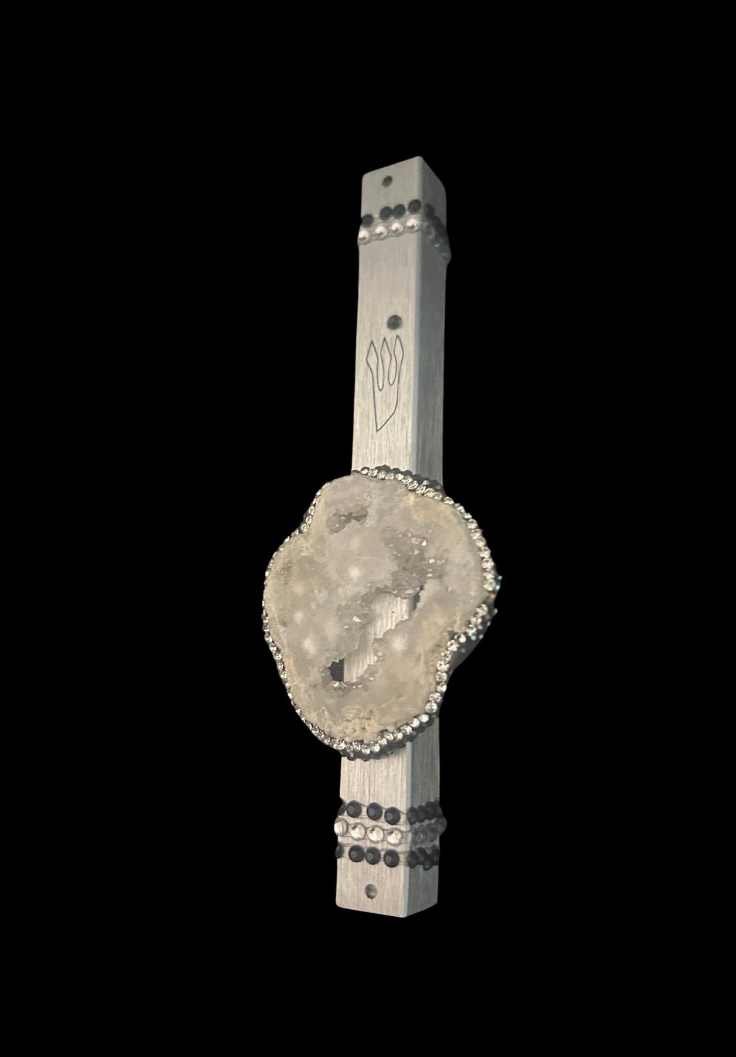 Sparkly Geode Mezuzah Case