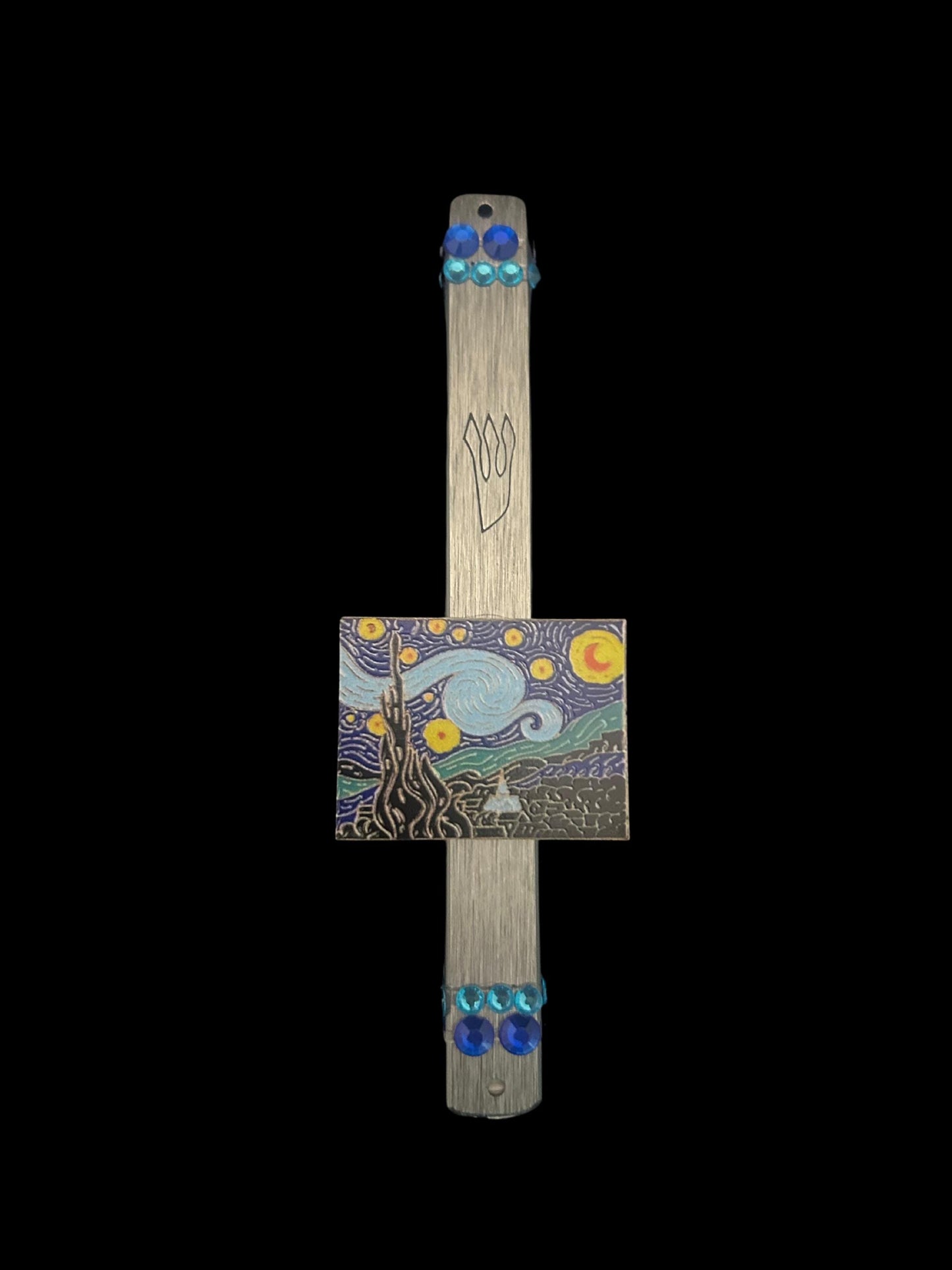 Van Gogh Mezuzah: Unique Wood and Aluminum Jewish Home Decor