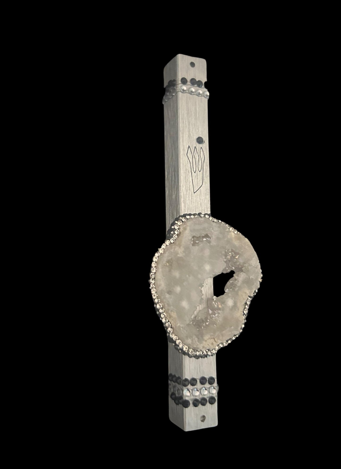 Sparkly Geode Mezuzah Case