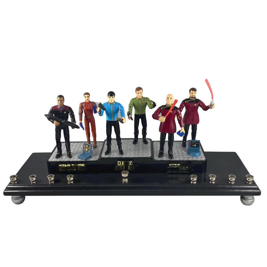 Star Trek Collector Menorah Judaica Hanukkah Repurposed Figures Spock Captain Kirk Vintage